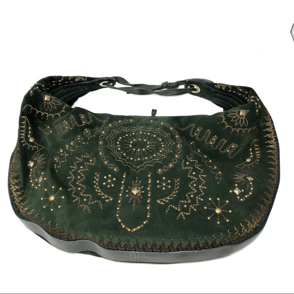 DONALD J. PLINER suede green hobo, made in Italy, NWOT - Picture 4 of 10